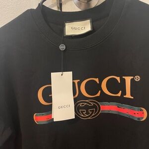 Gucci Black and Red Crewneck Sweater